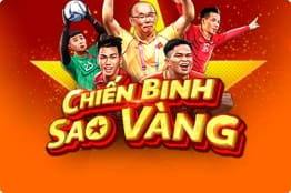 Hình ảnh minh họa trò chơi slot trực tuyến tại usbet với tên Chiến Binh Sao Vàng